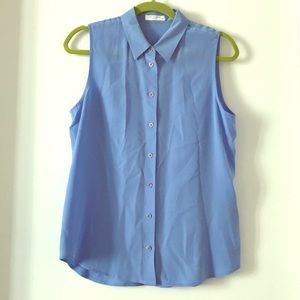 Light Blue Silk Equipment Button Down